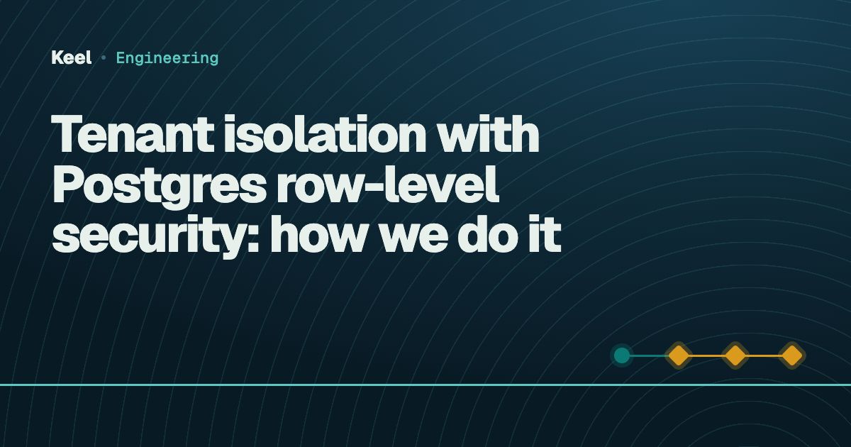 Cover: Tenant isolation with Postgres row-level security: how we do it
