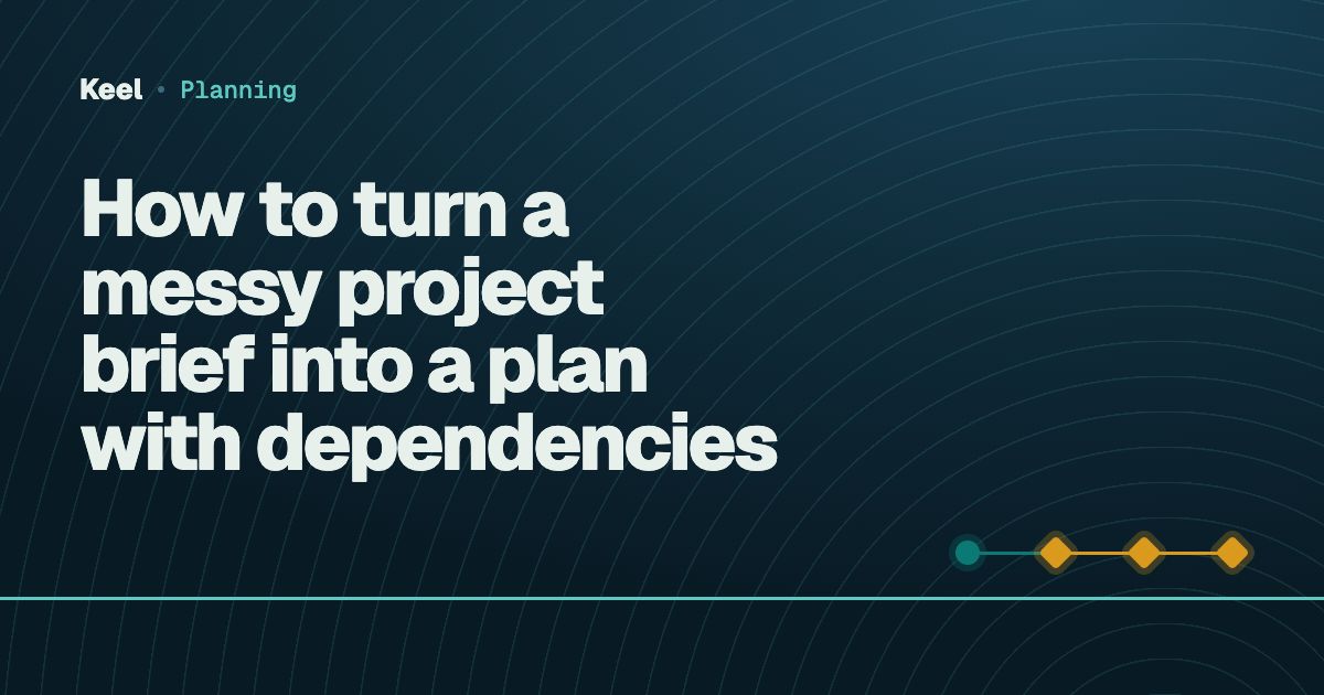 Cover: How to turn a messy project brief into a plan with dependencies